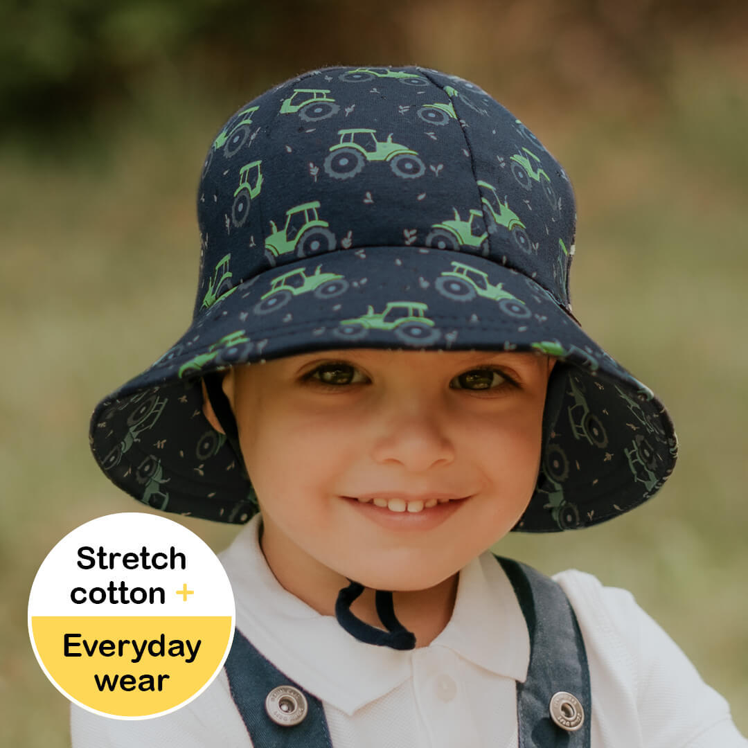 Toddler Bucket Sun Hat - Tractor