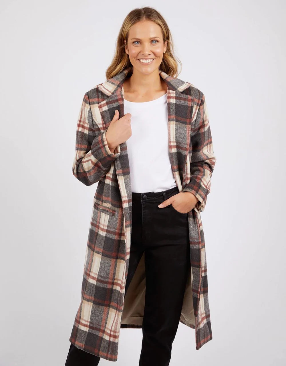 Westward Coat - Rust / Tan Check