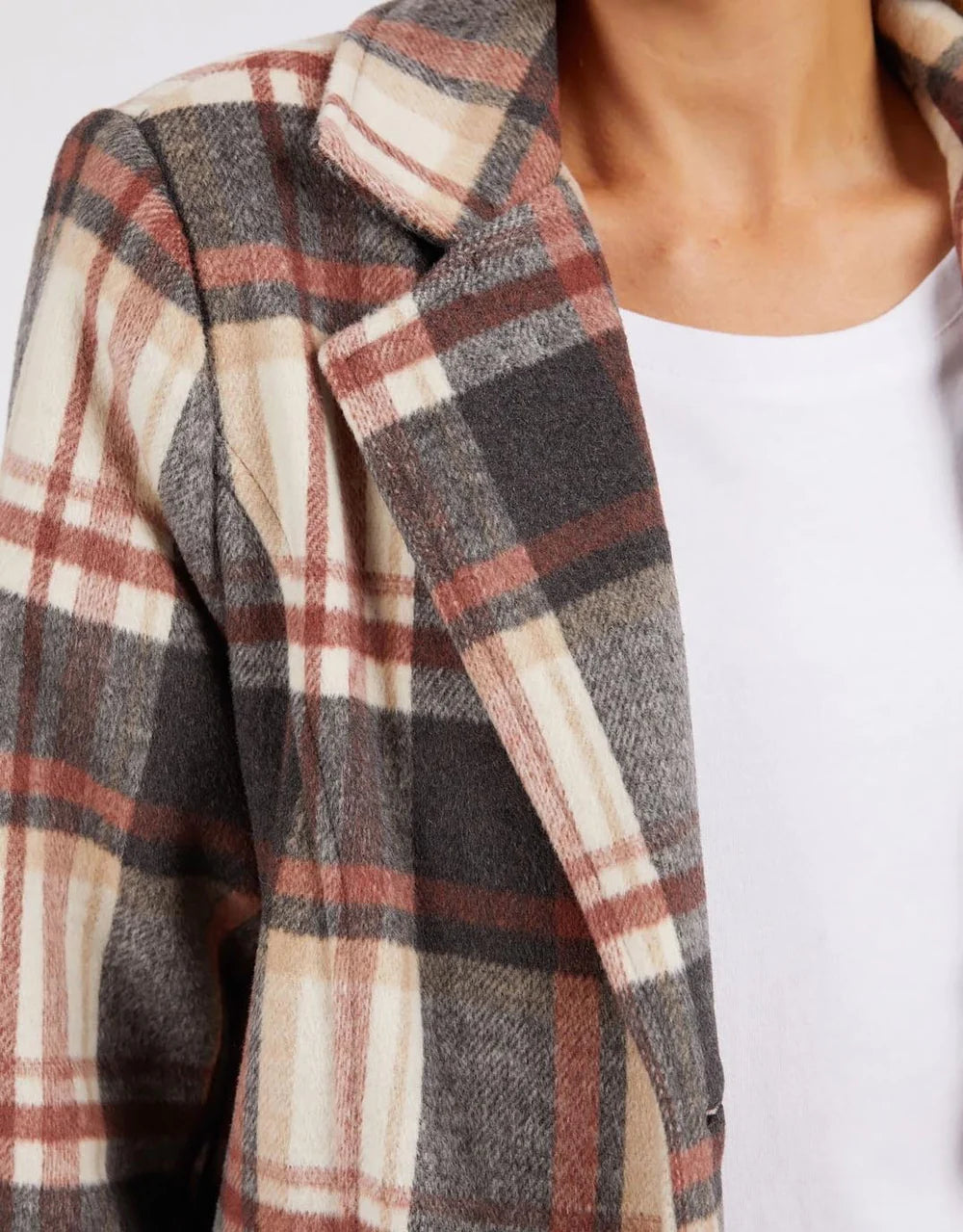 Westward Coat - Rust / Tan Check