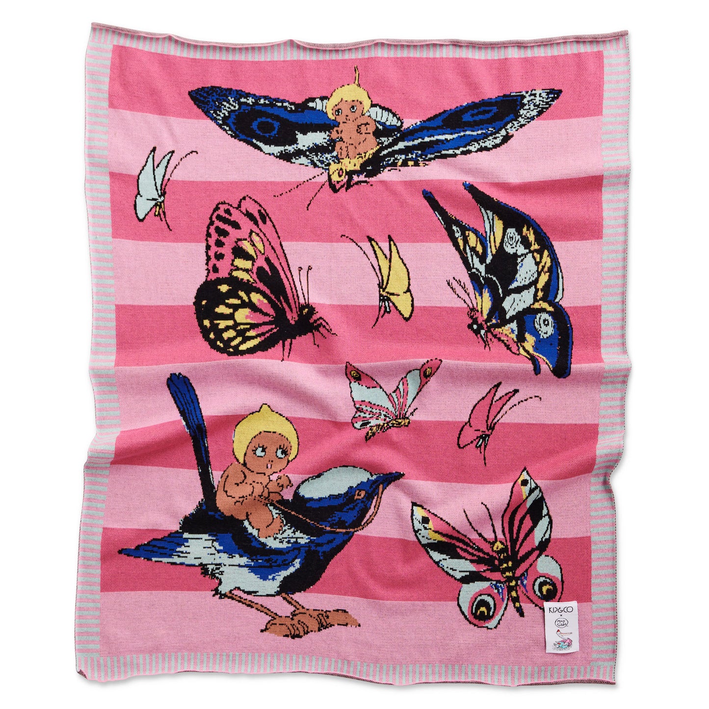 Kip&Co x May Gibbs Fly Baby Cotton Knitted Blanket