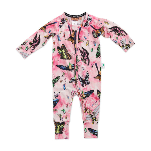 Kip&Co x May Gibbs Fly Baby Organic Long Sleeve Zip Romper