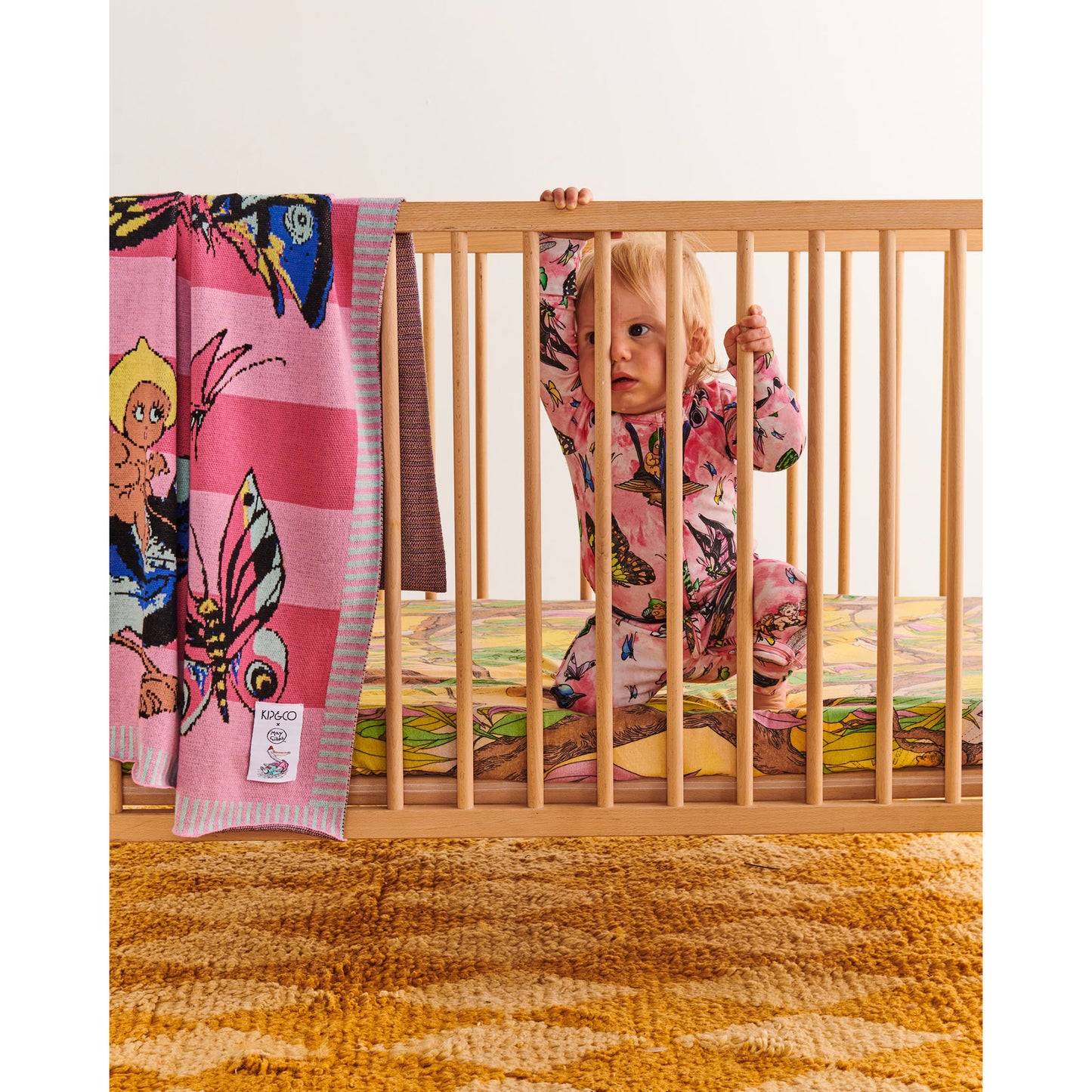 Kip&Co x May Gibbs Fly Baby Organic Long Sleeve Zip Romper