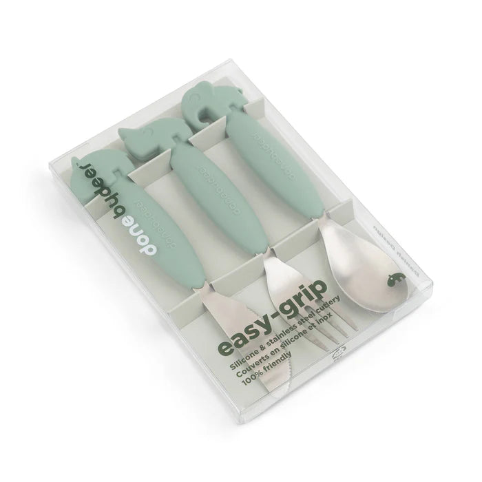Easy Grip Cutlery Set - Green