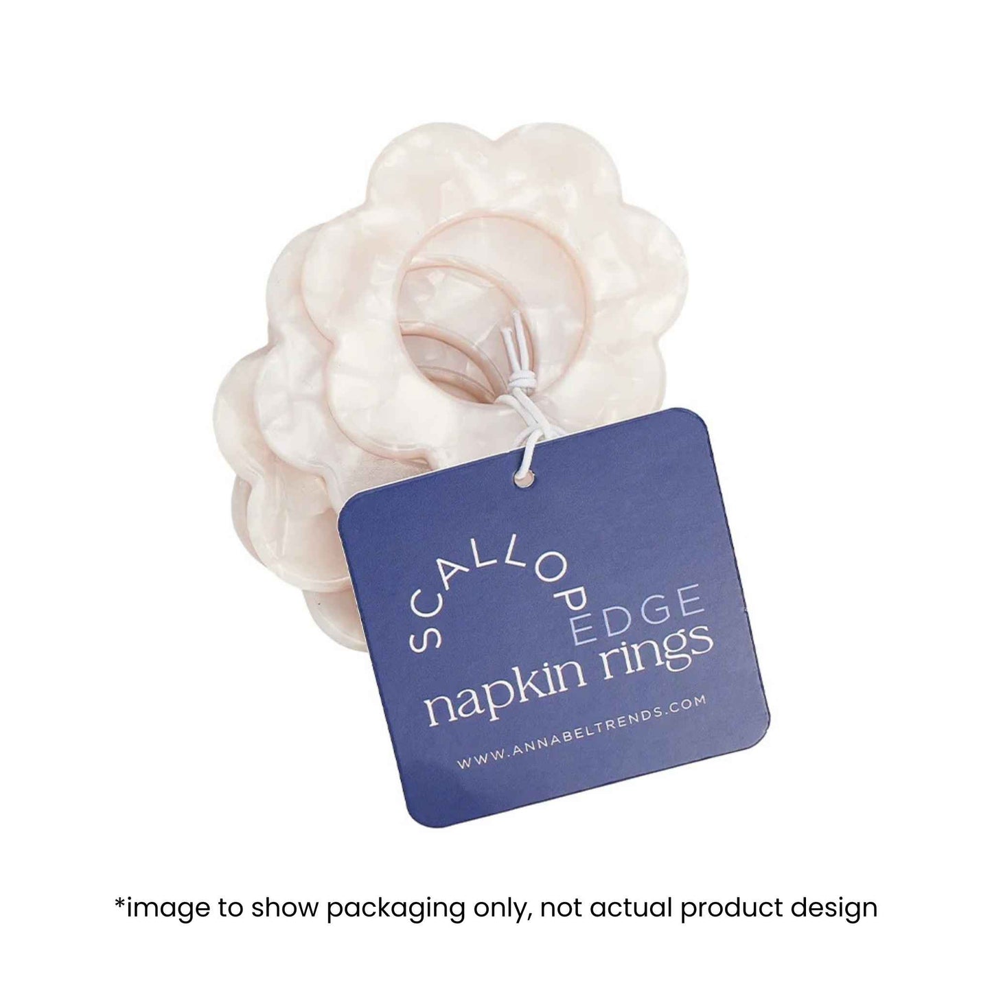 Blue Cloud Napkin Rings - Set of 4