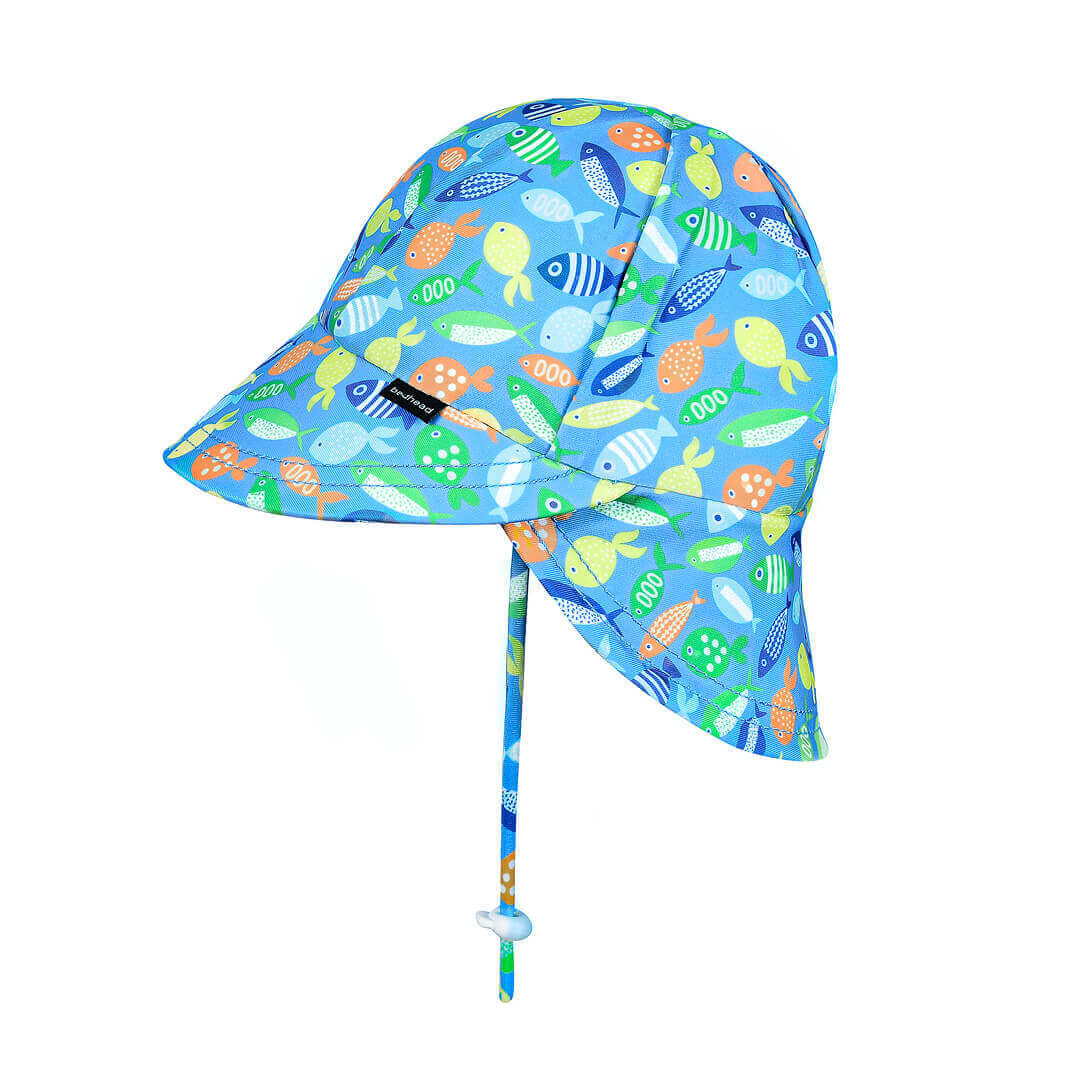 Kids Swim Legionnaire Flap Beach Hat - Pisces