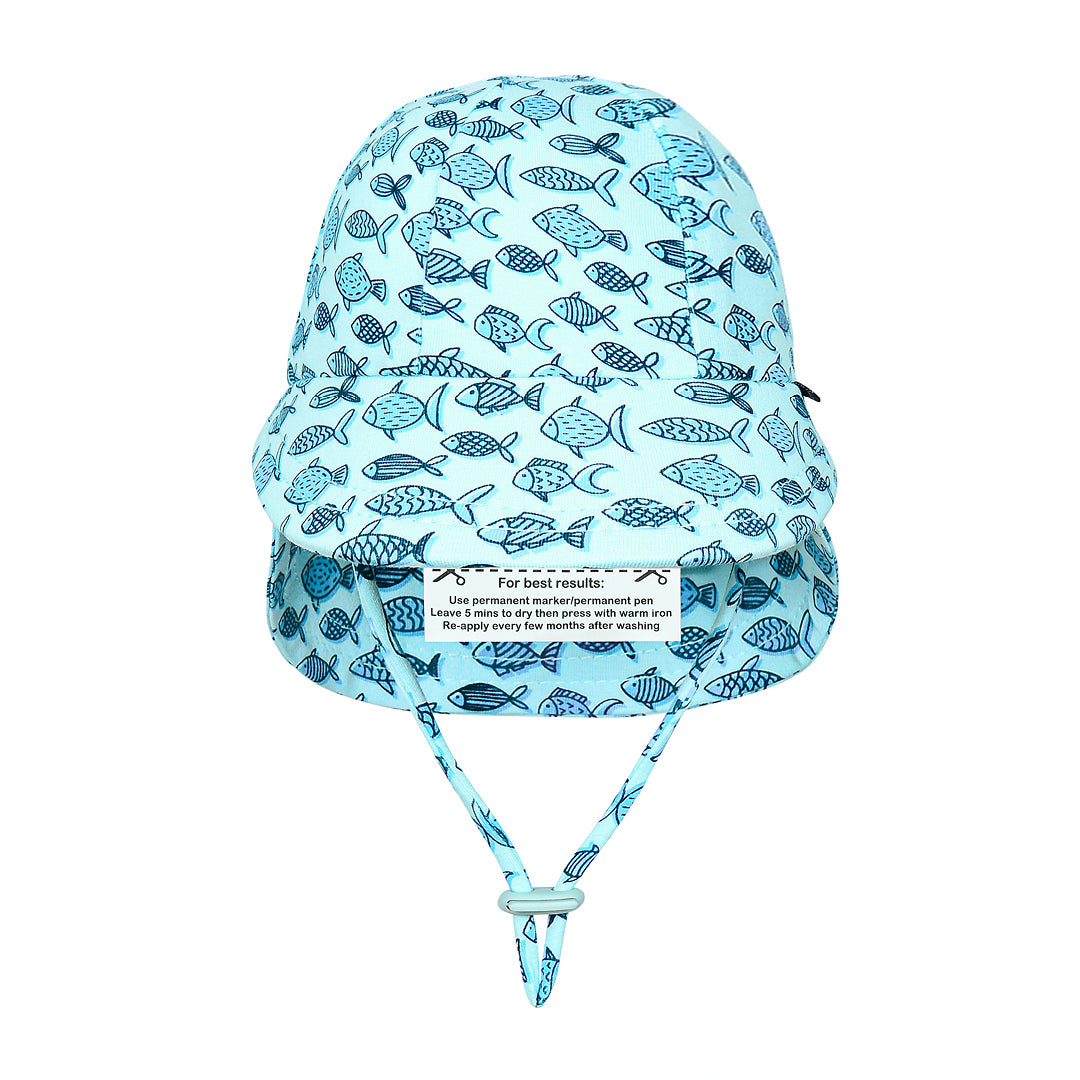 Legionnaire Flap Sun Hat - Fish