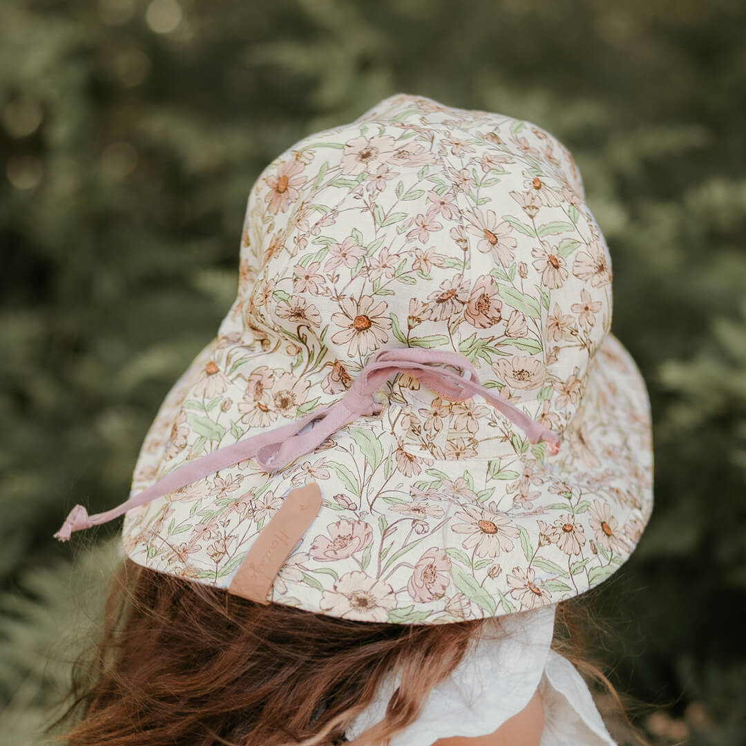 'Wanderer' Panelled Bucket Sun Hat - Poppy / Rosa
