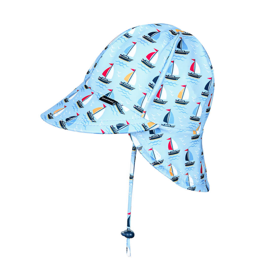 Kids Swim Legionnaire Flap Beach Hat - Sails