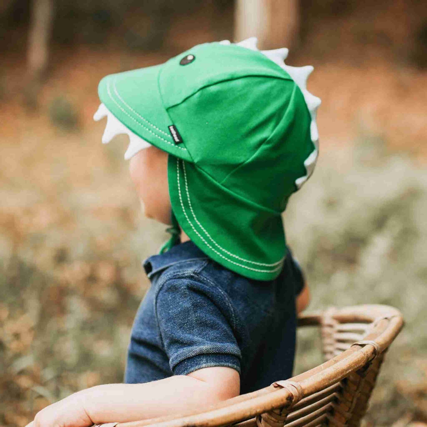 Legionnaire Flap Sun Hat - Dinosaur Green