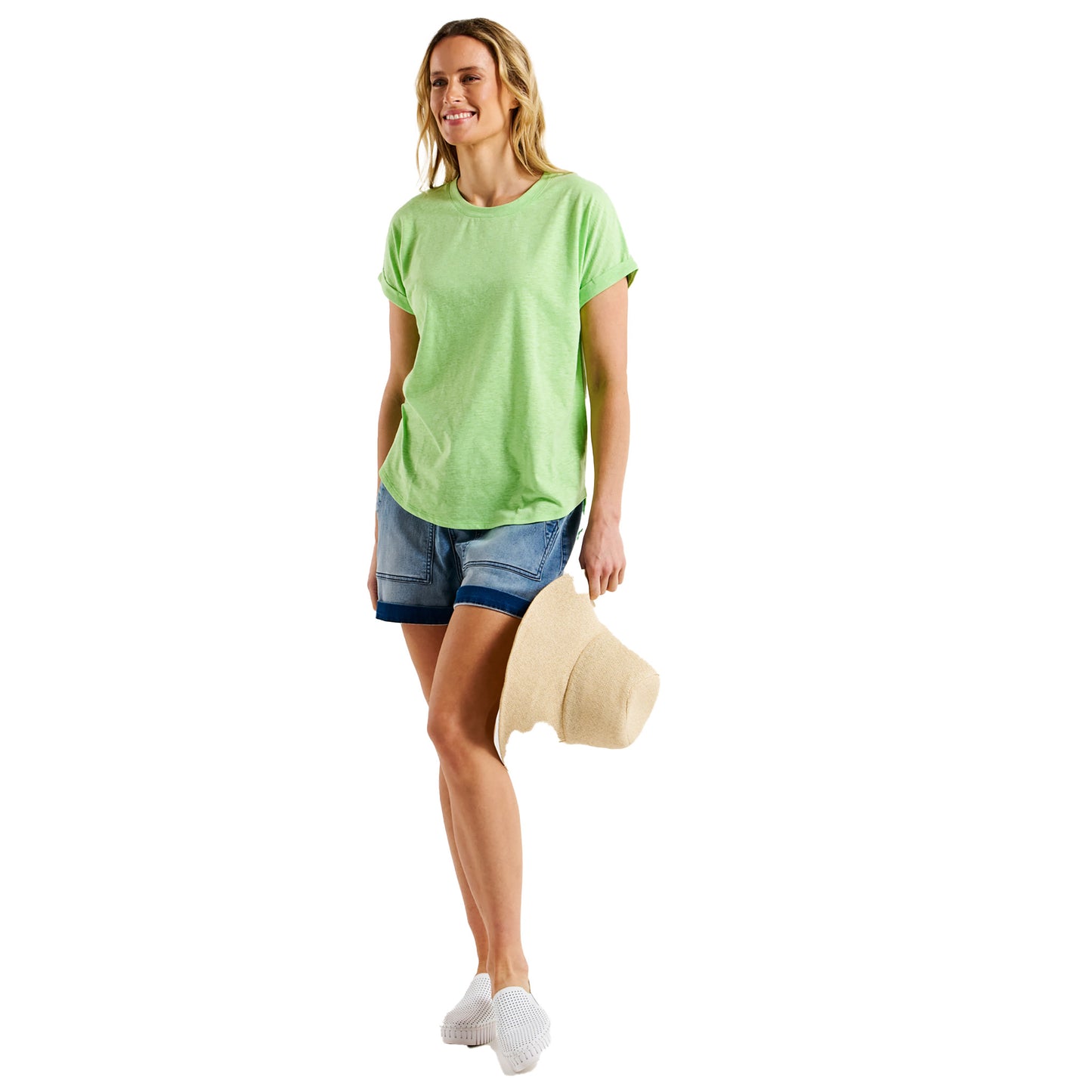 Hailey Short Sleeve Tee - Bright Green