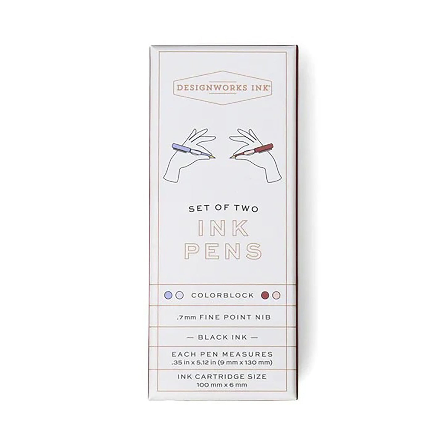 Colorblock Pens Set - Lavender & Blush