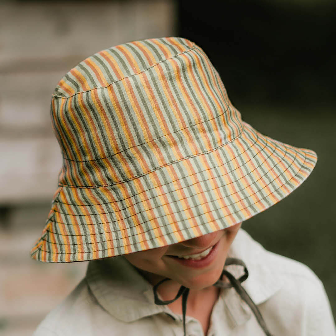 'Explorer' Kids Classic Bucket Sun Hat - Gwen / Moss