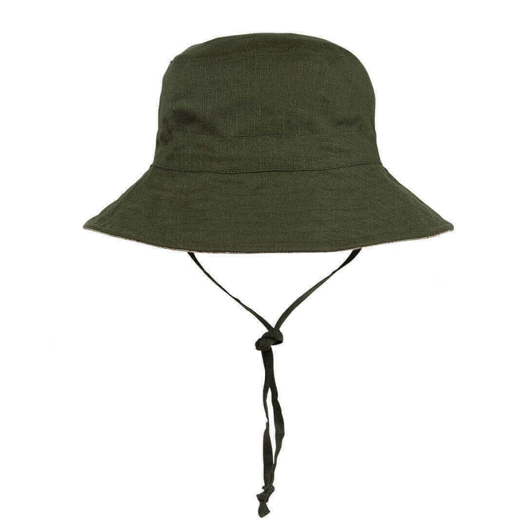 'Explorer' Kids Classic Bucket Sun Hat - Gwen / Moss