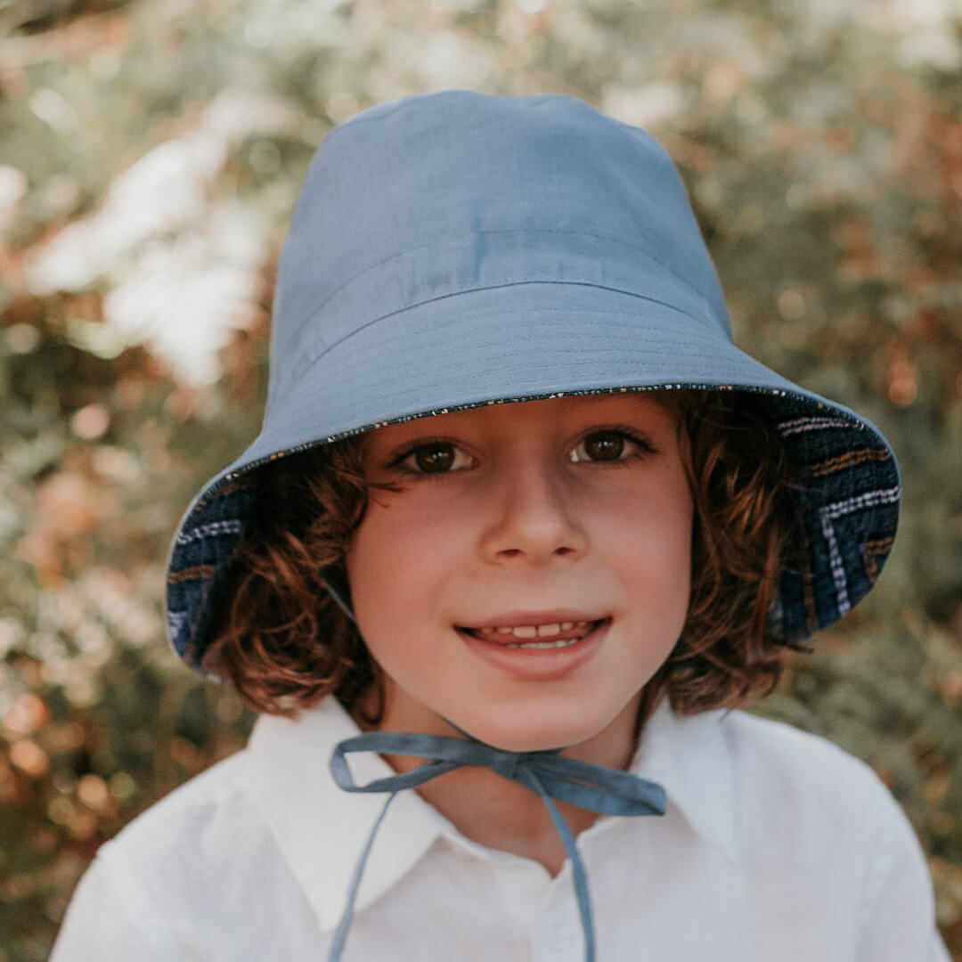 'Explorer' Kids Classic Bucket Sun Hat - Stanford / Steele