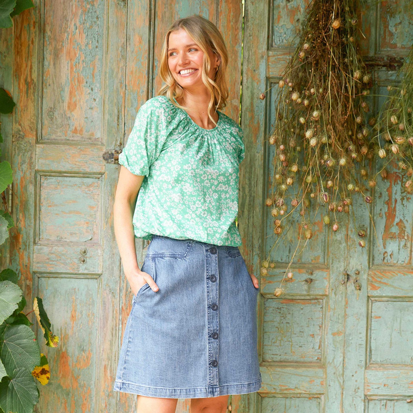 Amanda Skirt - Light Blue Denim