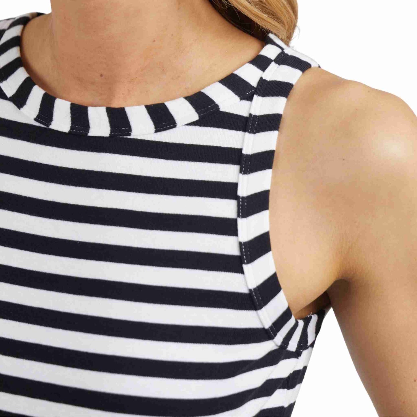 Ruth Tank - Black/White Stripe