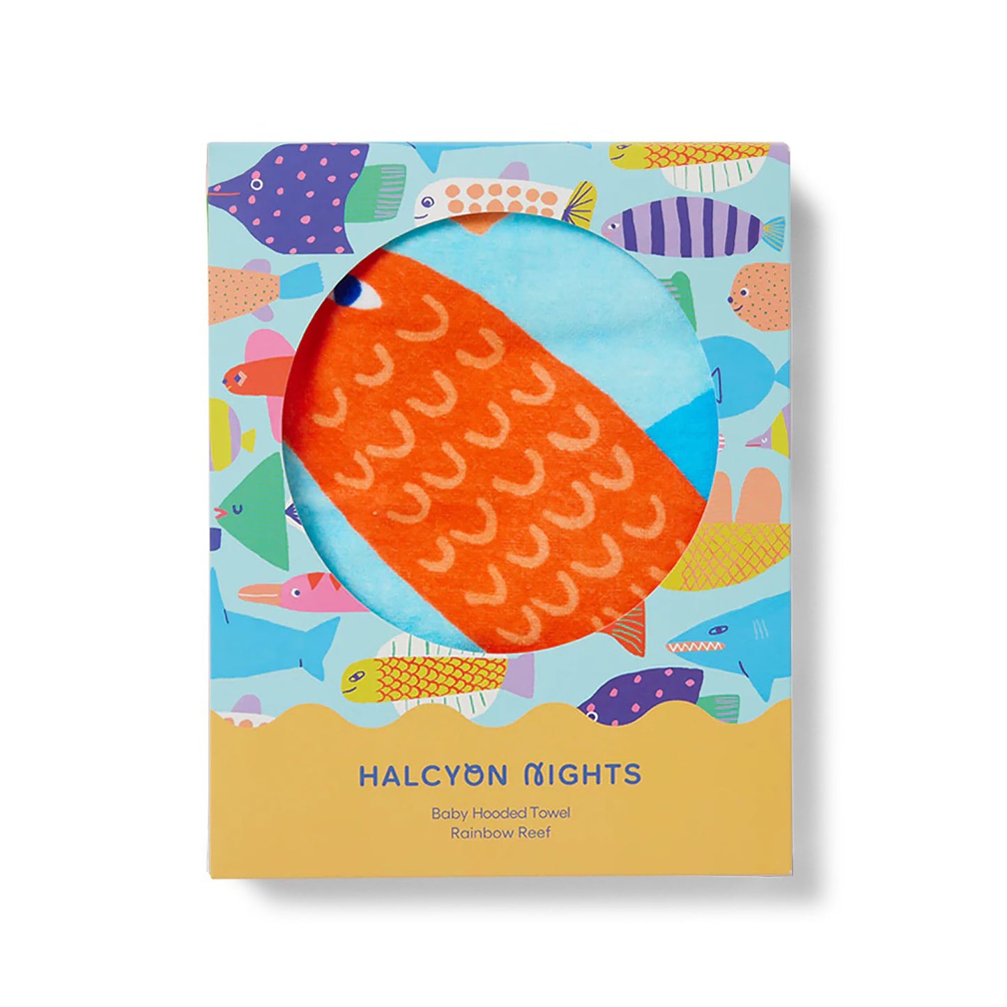Rainbow Reef Baby Hooded Towel