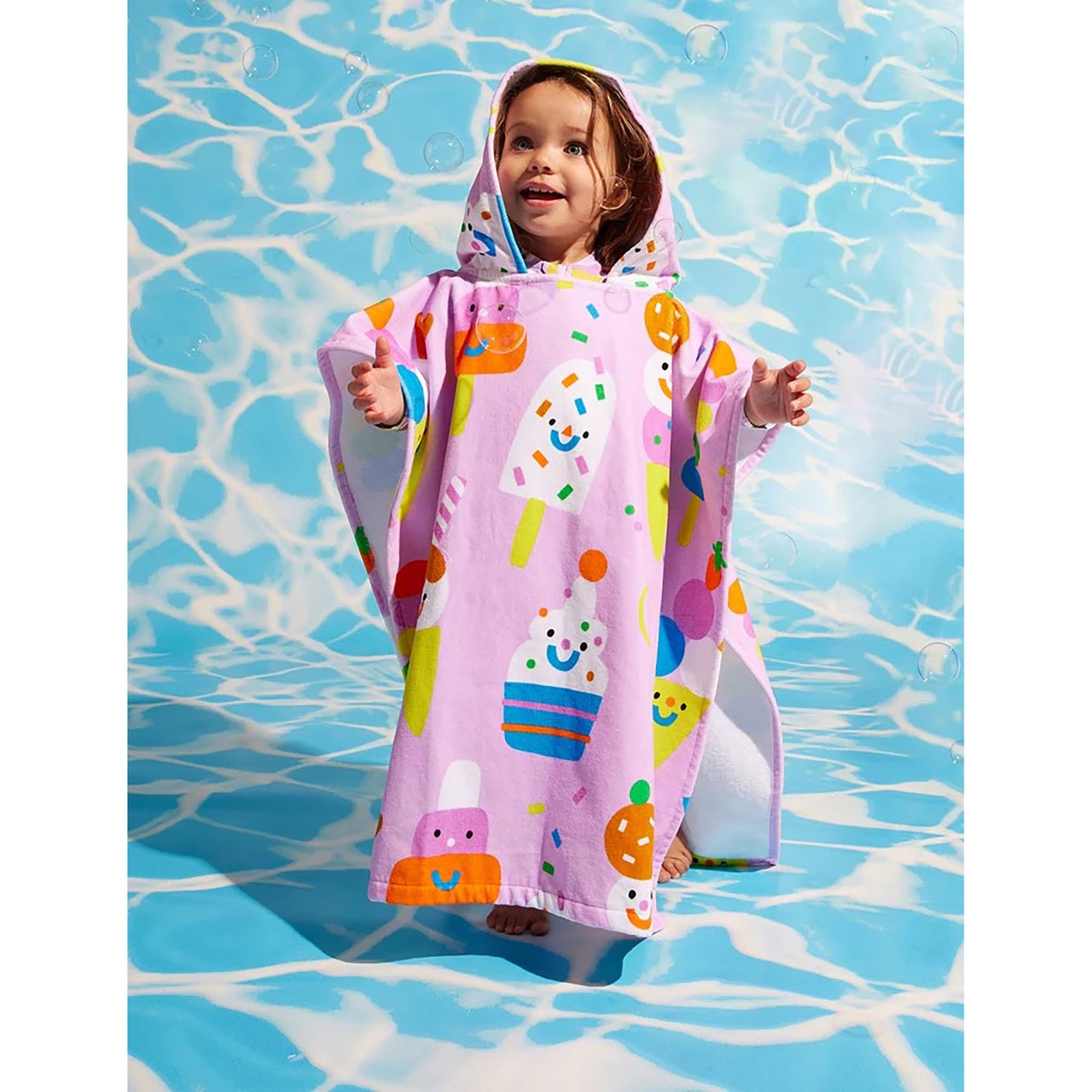 Sundae Fun Day Kids Hooded Towel