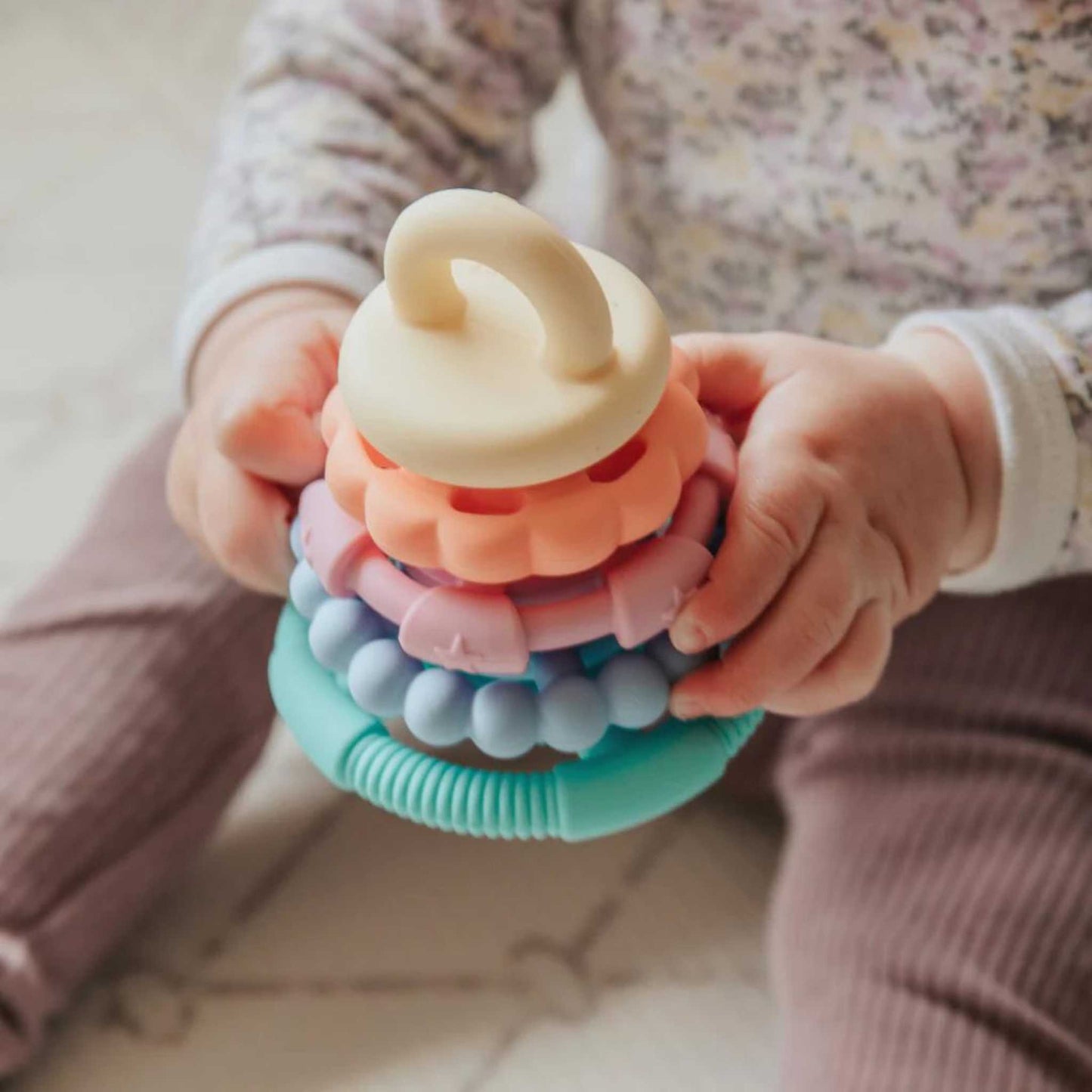 Rainbow Stacker & Teether Toy - Rainbow Bright