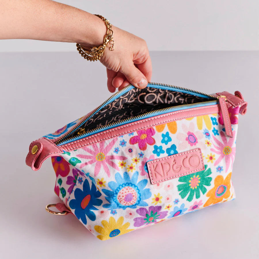 Rainbow Flowers Toiletry Bag