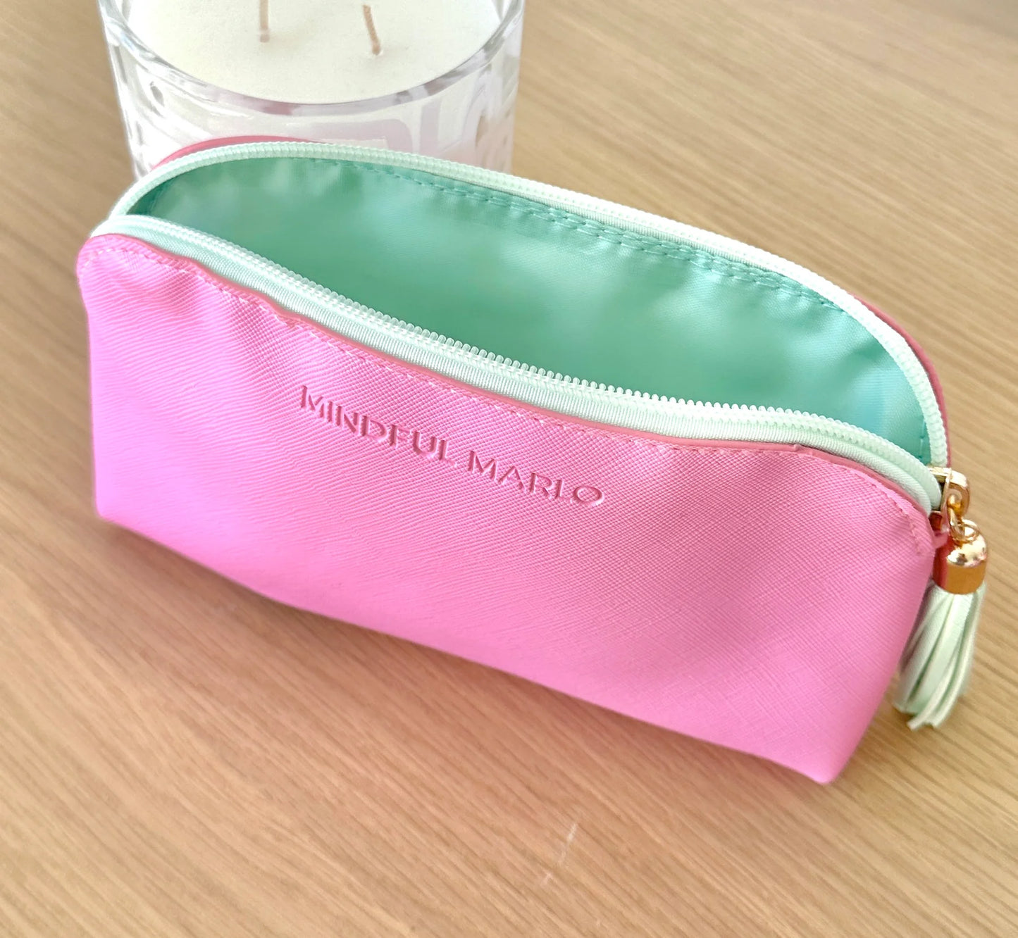 Pouch Makeup Bag - Berry / Mint