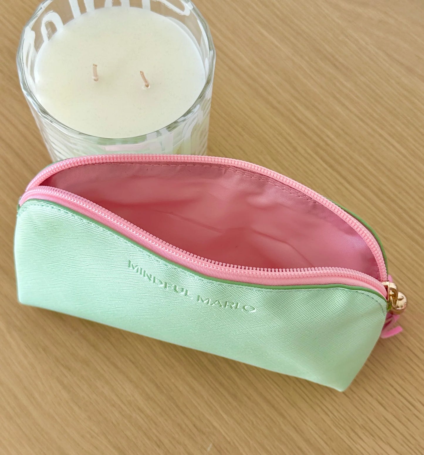 Pouch Makeup Bag - Mint / Berry