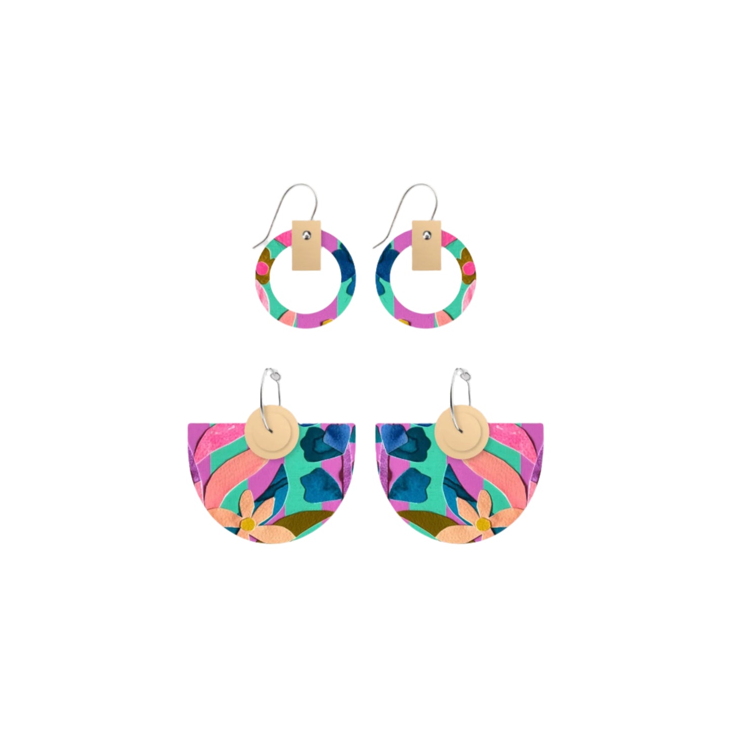 Laura Blythman Floral Scape Bell Halo Pack Earrings