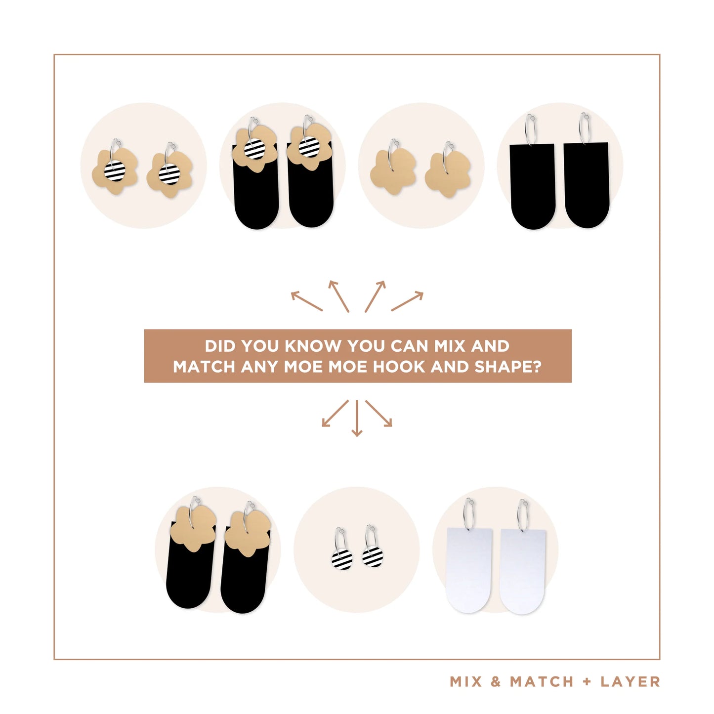 LUXE Ahoy Layered Floral Tab Hoop Earrings