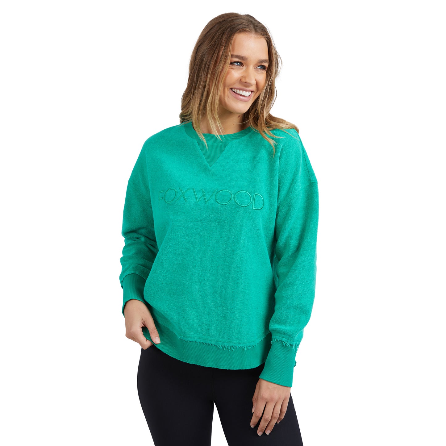 Foxwood Cozy Simplified Crew - Green