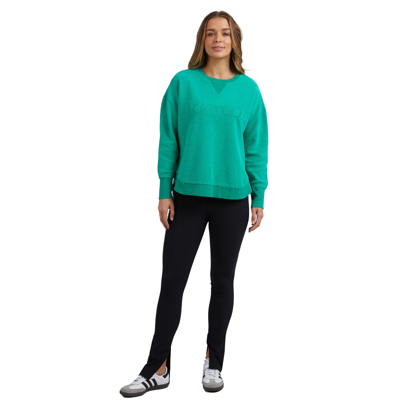 Foxwood Cozy Simplified Crew - Green