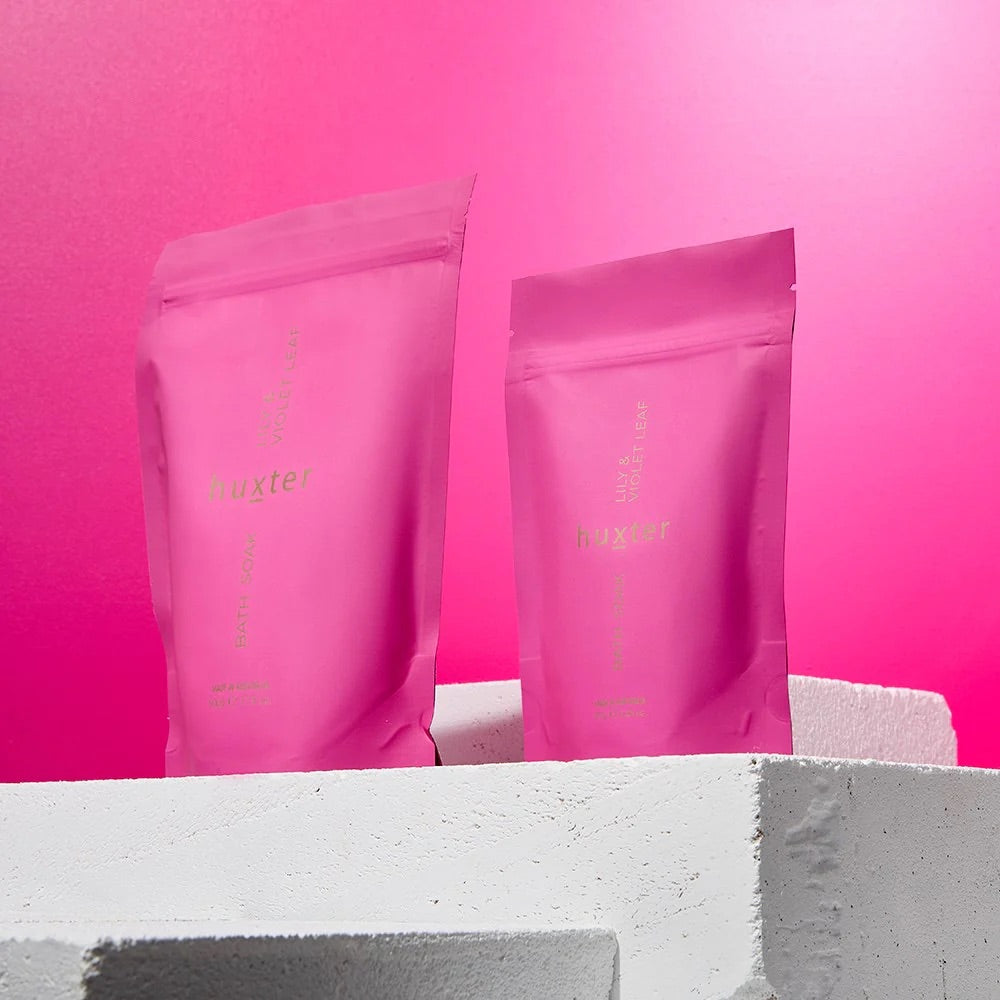 Bath Soak | 500gm | Fuchsia | Lily & Violet Leaf