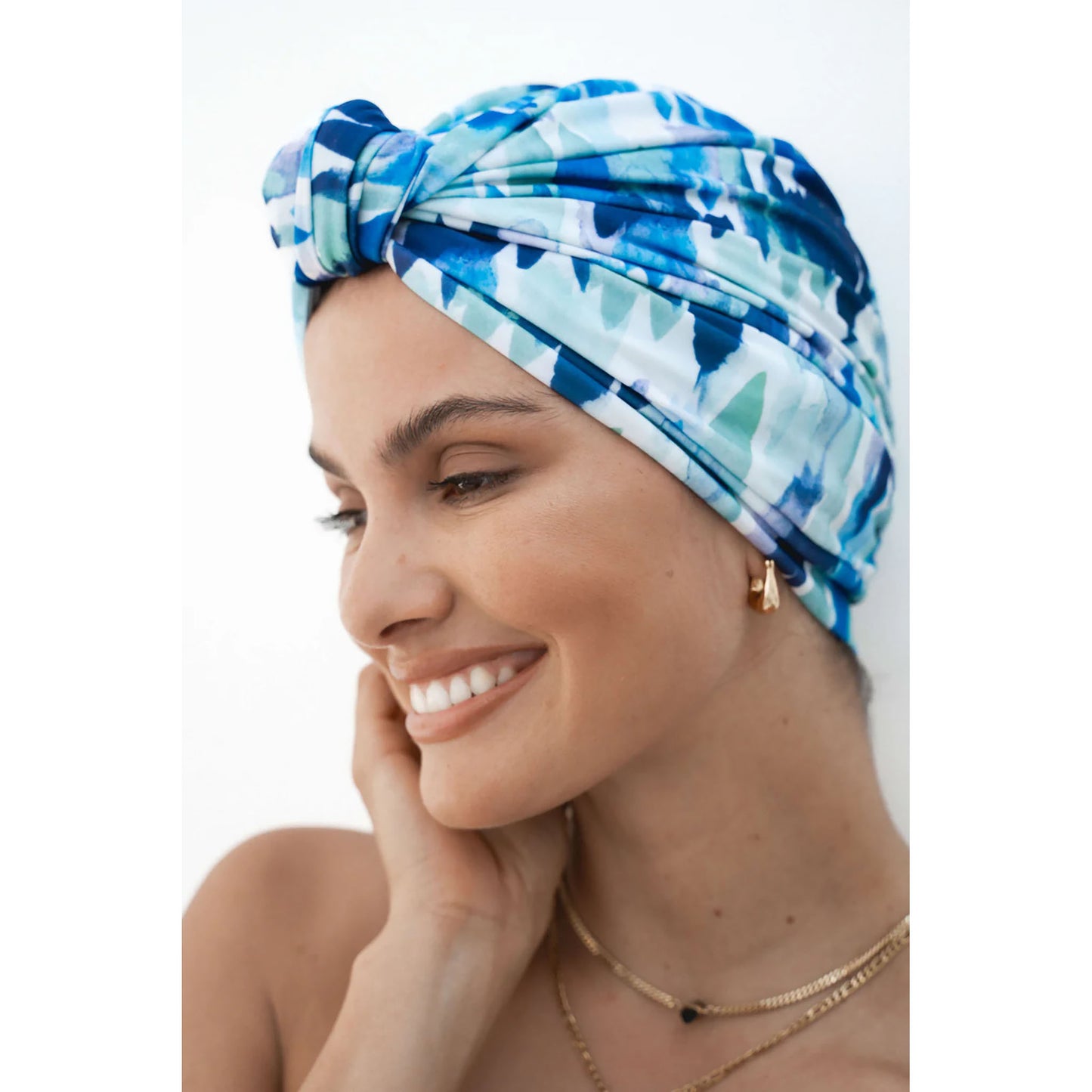 Dahlia Shower Cap - Resort Blu
