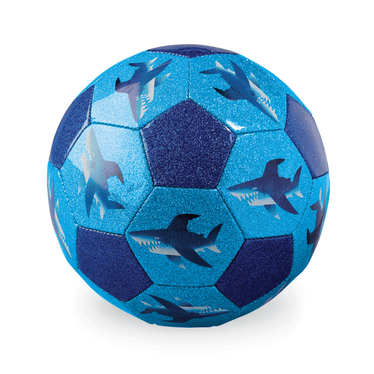 Glitter Soccer Ball - Shark City (Blue)