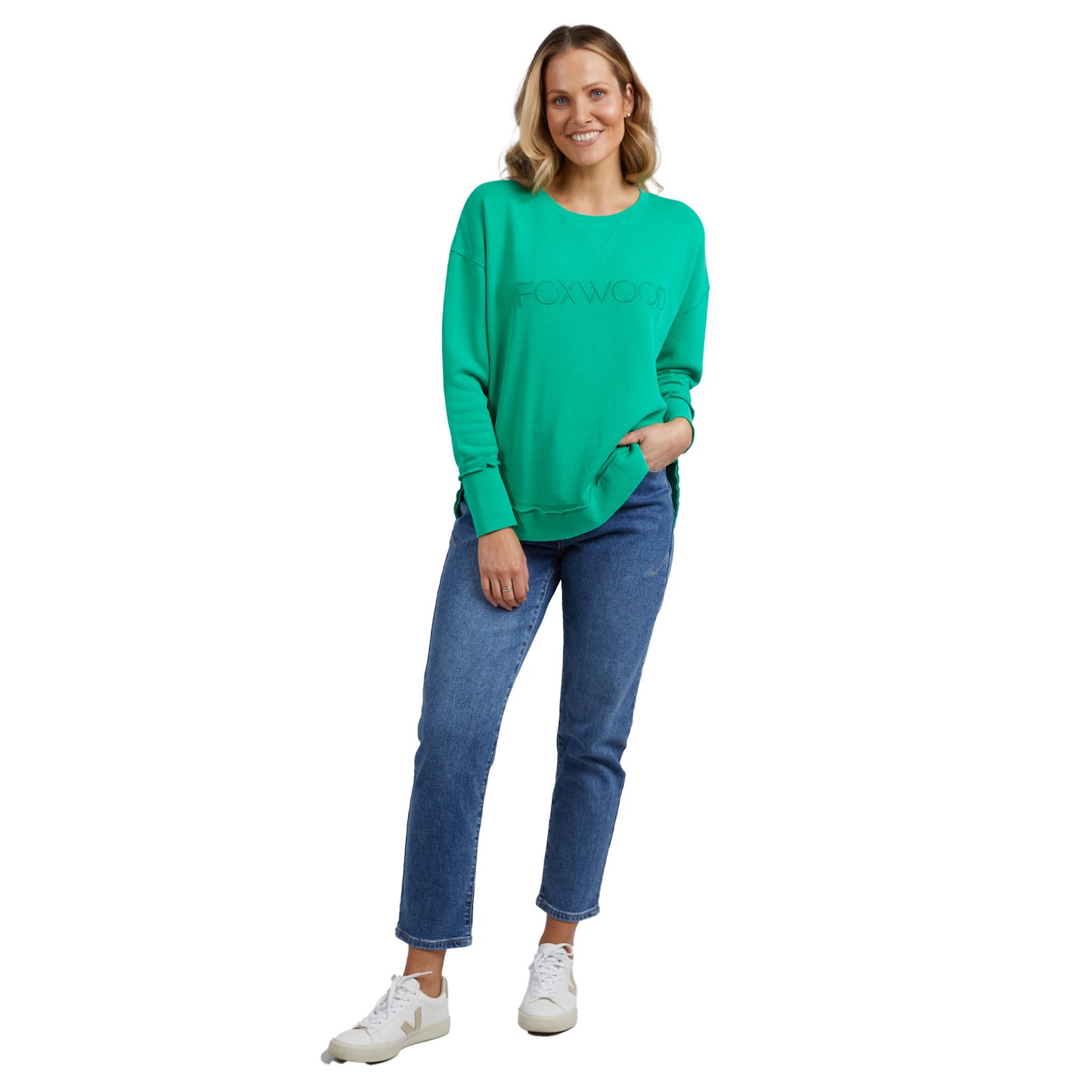 Foxwood Simplified Crew - Bright Green
