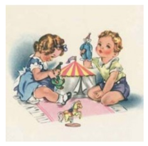 Vintage Play Greeting Card