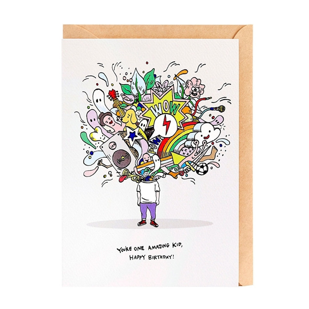 Amazing Kid - Greeting Card