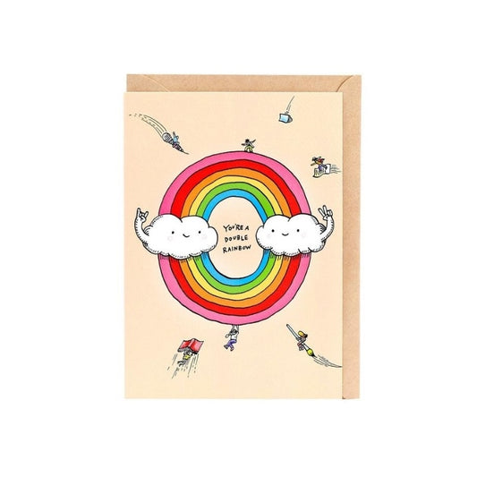 Double Rainbow - Greeting Card