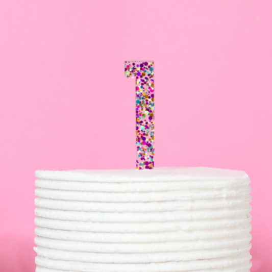 Glitter Number Cake Topper