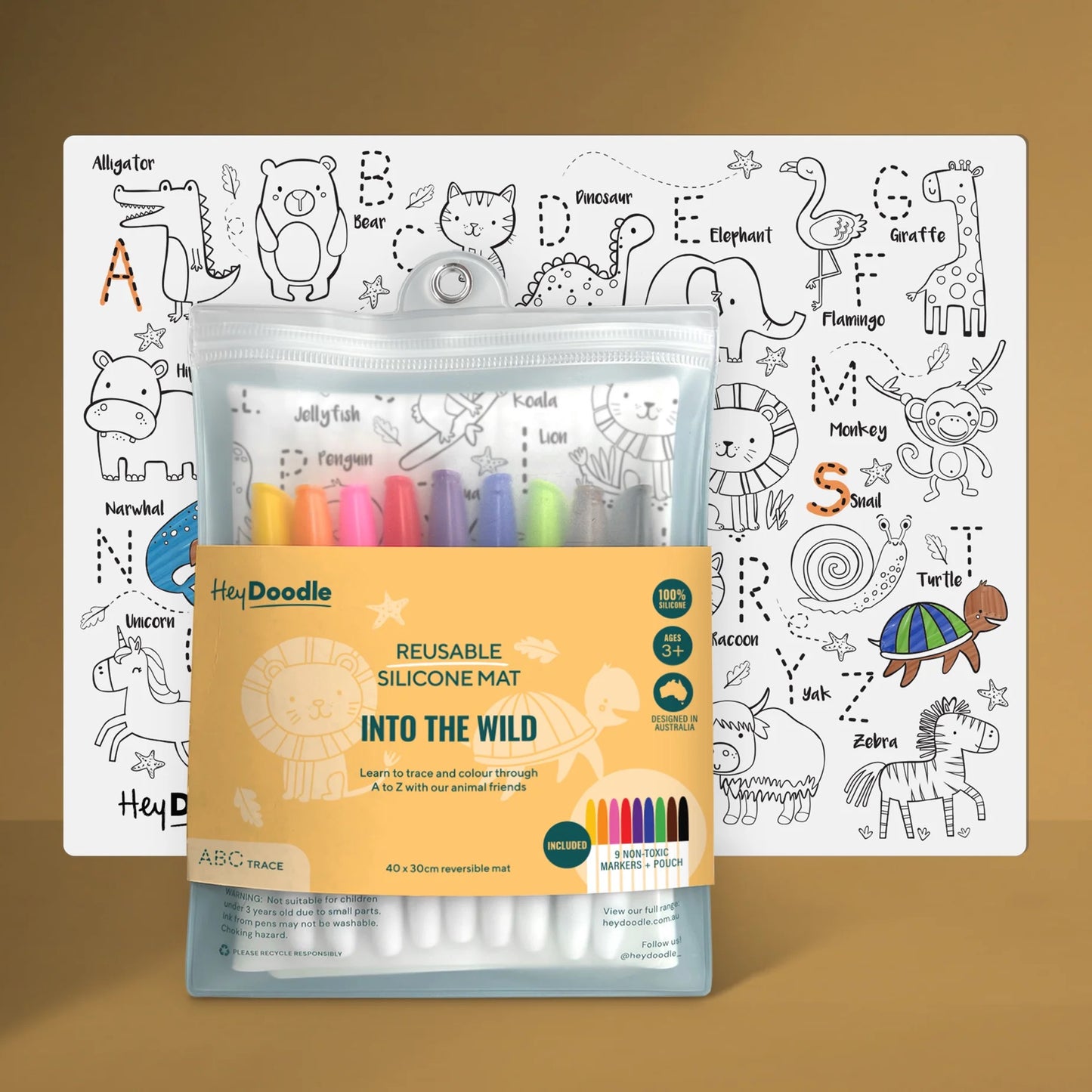 Hey Doodle - Reusable Colouring Mat - Into The Wild