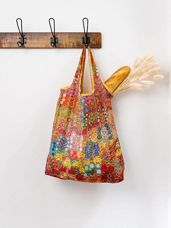 Aboriginal Wild Flowers Shopping Bag