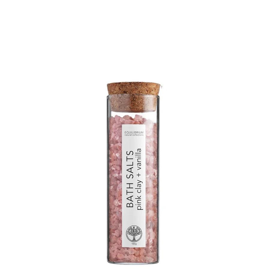 Natural Bath Salt Himalayas Pink Clay & Vanilla - 100G Test Tube