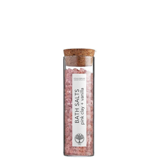 Natural Bath Salt Himalayas Pink Clay & Vanilla - 100G Test Tube