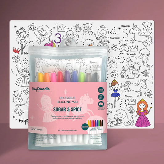 Hey Doodle - Reusable Colouring Mat - Sugar & Spice