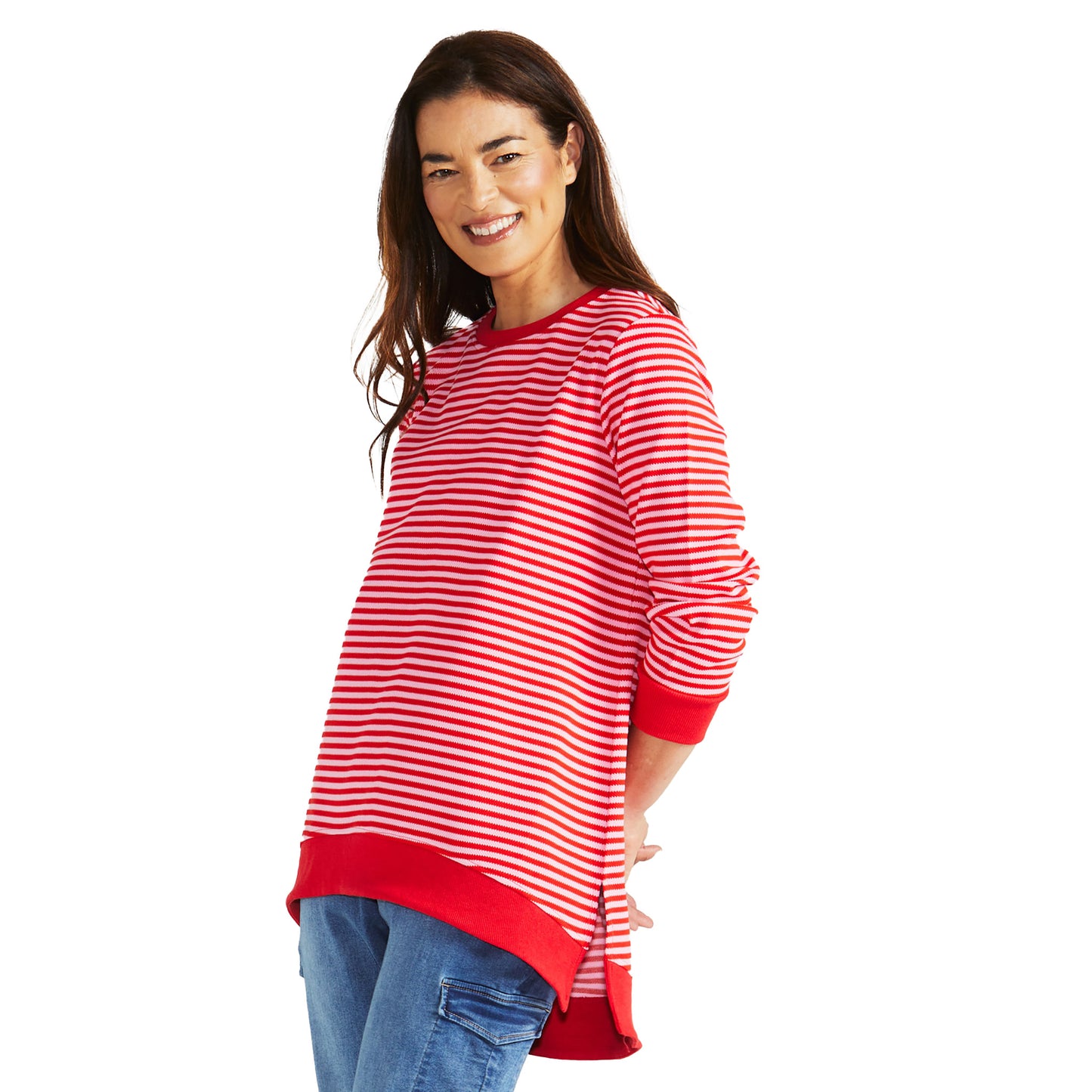 Courtney Cherry Stripe Jumper