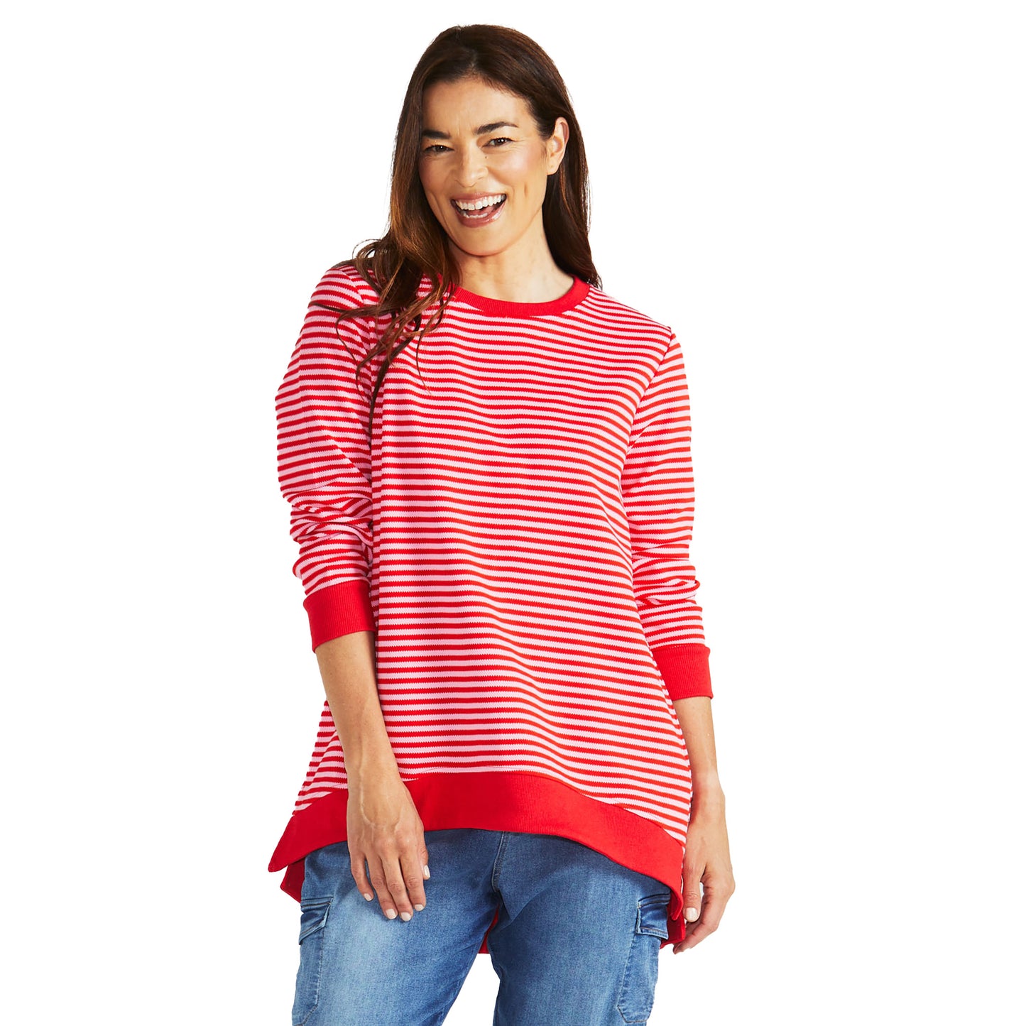 Courtney Cherry Stripe Jumper