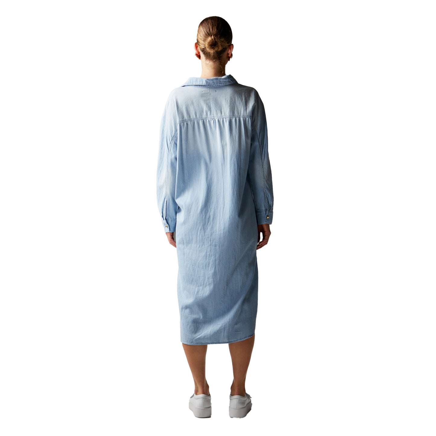 Flight Shirt Dress - Bleach Wash