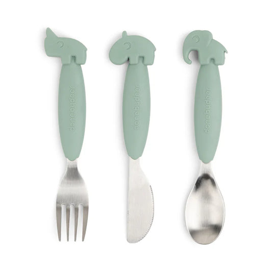 Easy Grip Cutlery Set - Green