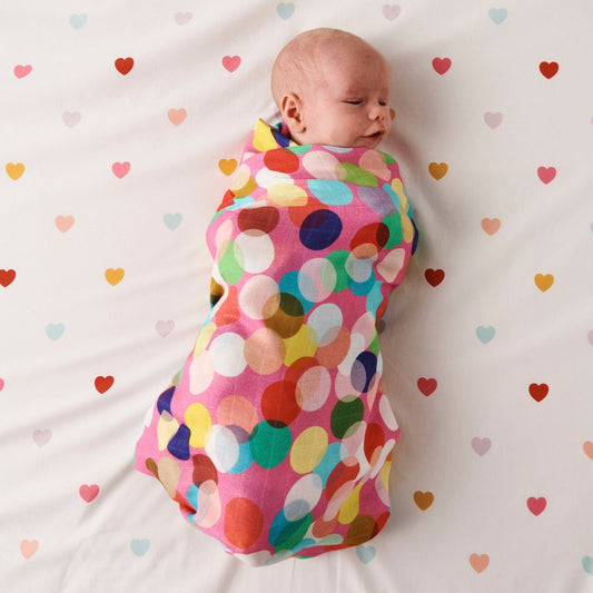 Confetti Pink Bamboo Swaddle