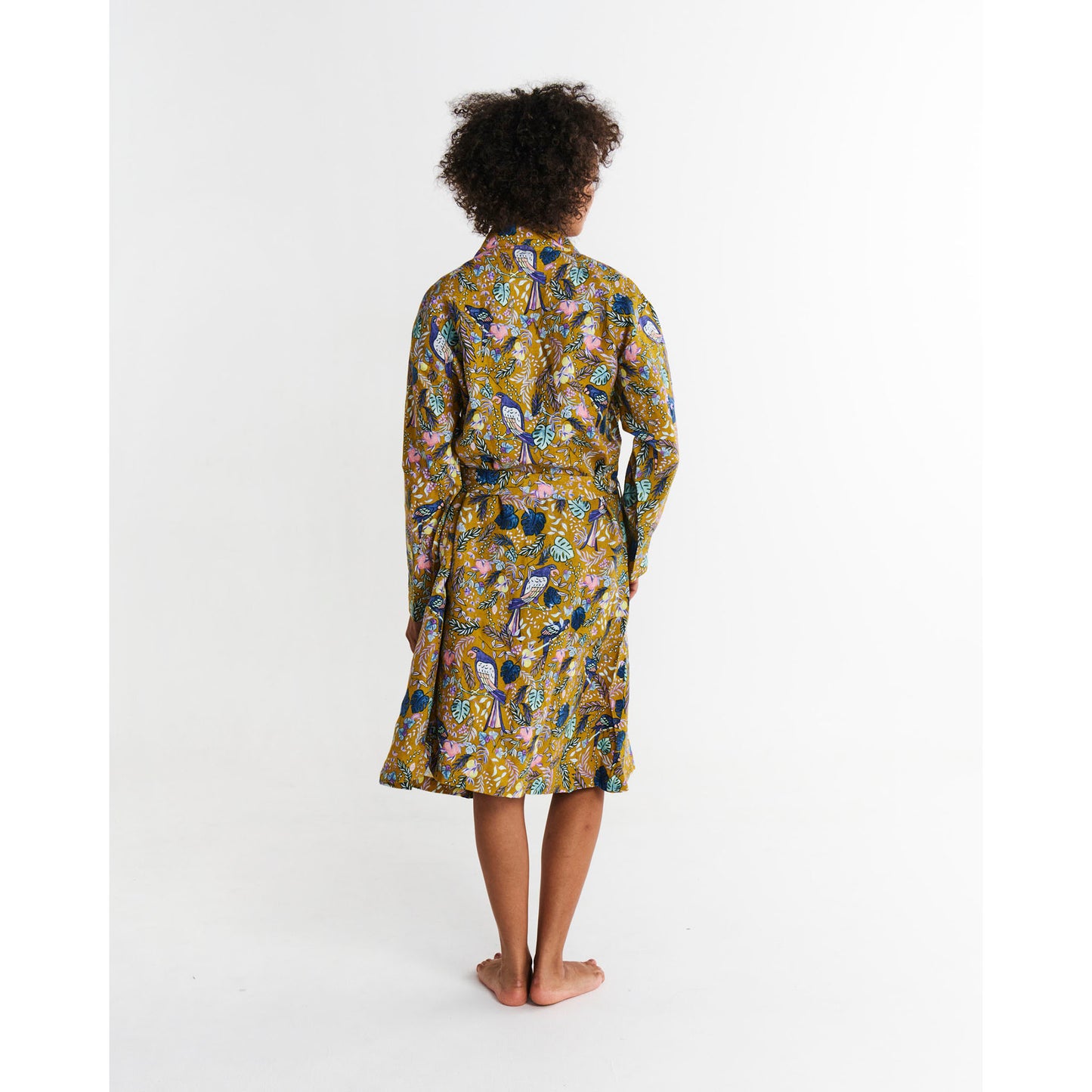 Birds Of Paradise Linen Robe