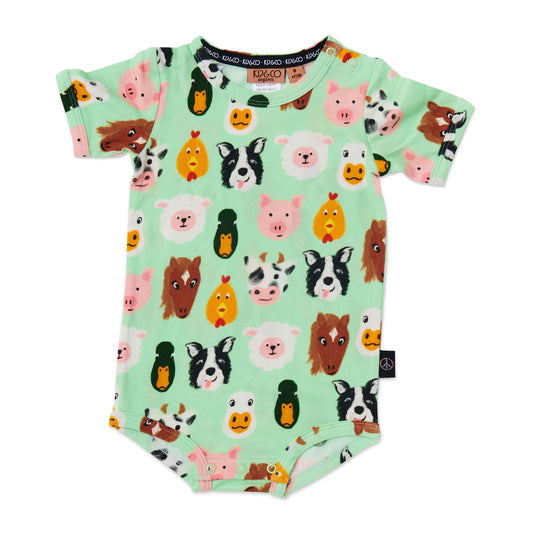 Farm Friends Organic Short Sleeve Romper